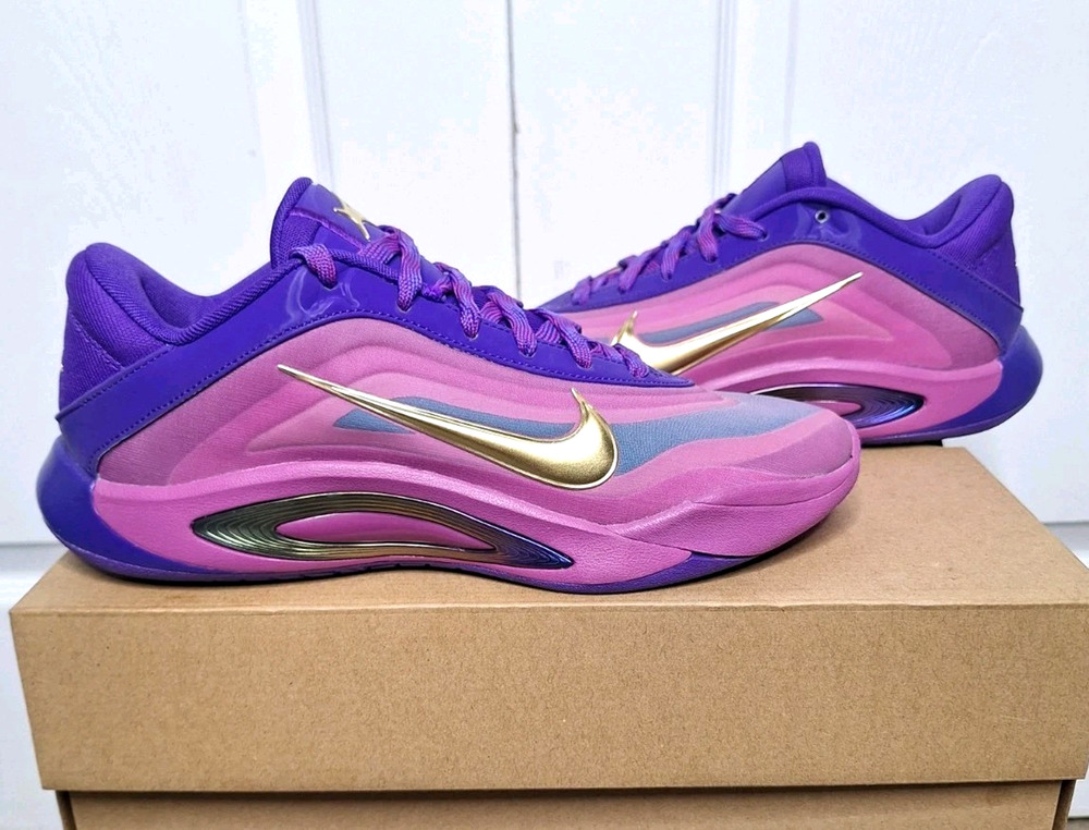 Nike A'One A'ja Wilson Unapologetic Purple Gold FZ8605 500 size 8 Women's